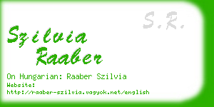 szilvia raaber business card